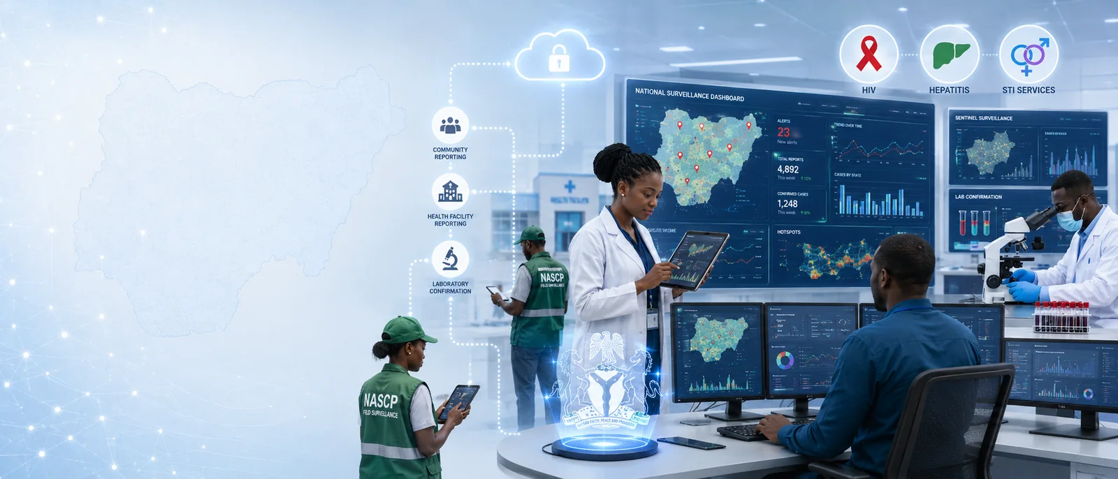 NASCP surveillance dashboard and laboratory confirmation